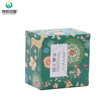 Custom Printing New Design Foldable Moon Cake Paper Packaging Box